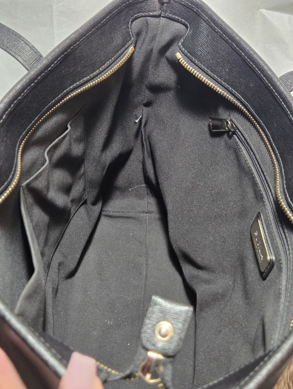 Furla Black Saffiano Leather Daisy Medium Tote Bag - Picture 8 of 14